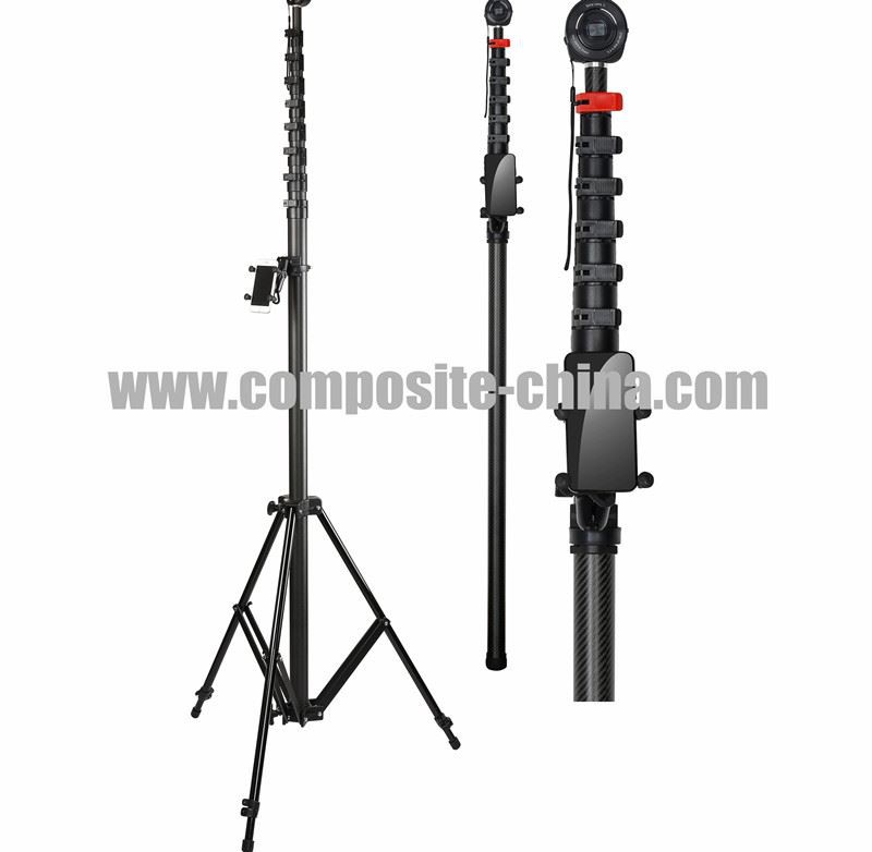 Üst Yük 6KG ile Karbon Fiber Fotoğraf Direği, Mükemmel Çalışıyor